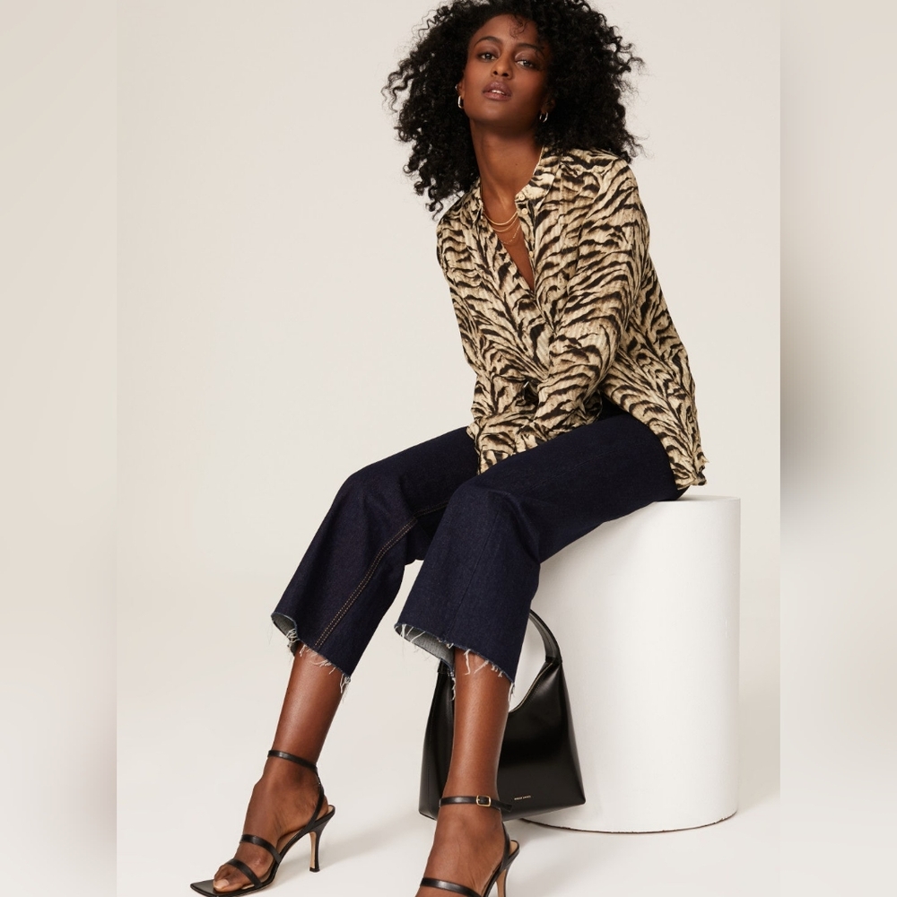 BA&SH | $240 Isaac Zebra Print Blouse - Picture 2 of 12